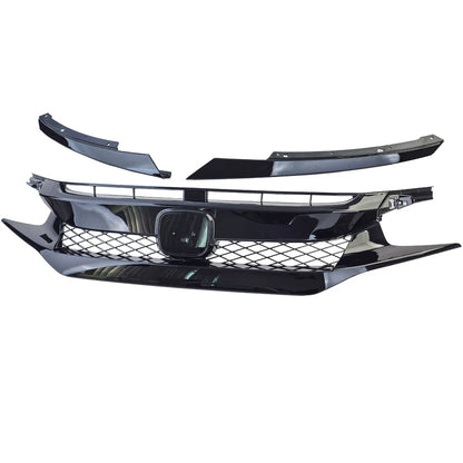 💫Griglia a Nido d'Ape TR Performance Nero Lucido per Honda Civic FK 💫