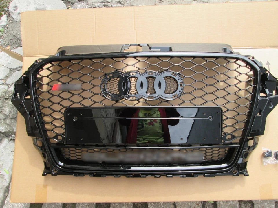 🔥ART.4548 GRIGLIA ANTERIORE NIDO D’APE STILE RS3 QUATTRO NERA PER AUDI A3 8V 12-15🔥