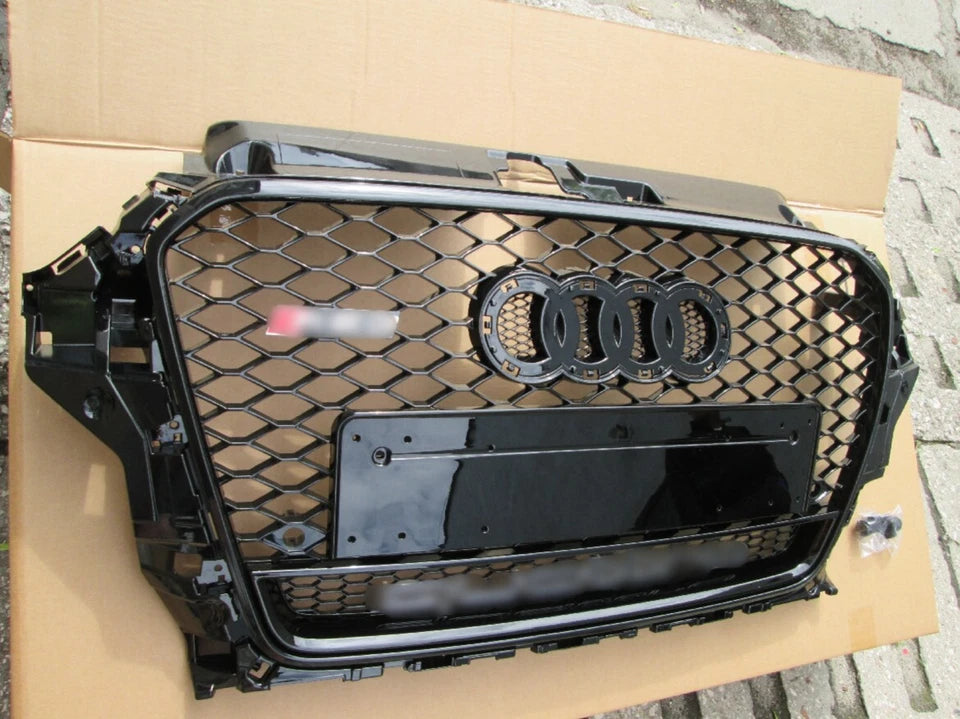 🔥ART.4548 GRIGLIA ANTERIORE NIDO D’APE STILE RS3 QUATTRO NERA PER AUDI A3 8V 12-15🔥