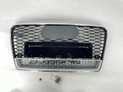 🔥ART.4554 GRIGLIA ANTERIORE NIDO D’APE STILE RS7 CROMO NERA PER AUDI A7 4G🔥