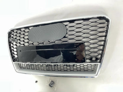 🔥ART.4554 GRIGLIA ANTERIORE NIDO D’APE STILE RS7 CROMO NERA PER AUDI A7 4G🔥