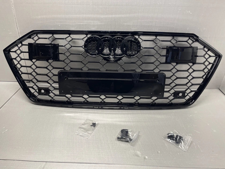 🔥ART.4568 GRIGLIA ANTERIORE NIDO D’APE STILE RS7 NERA PER AUDI A7 C8 4K 2018+🔥