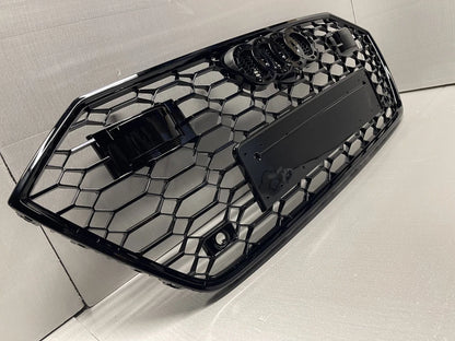 🔥ART.4568 GRIGLIA ANTERIORE NIDO D’APE STILE RS7 NERA PER AUDI A7 C8 4K 2018+🔥