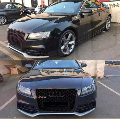 🔥ART.5595 GRIGLIA ANTERIORE RS5 NERO LUCIDO PER AUDI A5 B8 8K (2007–2011)🔥