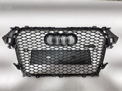 🔥ART.5629 GRIGLIA ANTERIORE A NIDO D’APE NERO LUCIDO PER AUDI A4 B8.5 13–15🔥