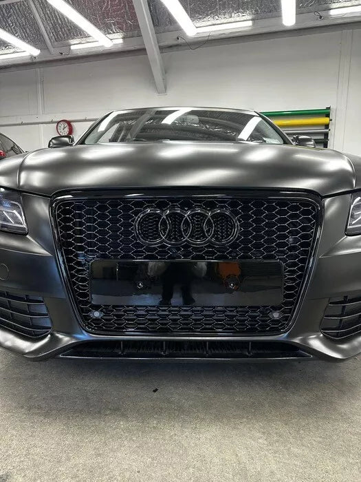 🔥ART.5633 GRIGLIA A NIDO D’APE NERO LUCIDO PER AUDI A4 / S4 B8 2008–2012🔥