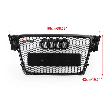 🔥ART.5633 GRIGLIA A NIDO D’APE NERO LUCIDO PER AUDI A4 / S4 B8 2008–2012🔥