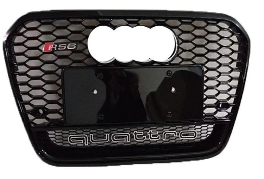 🔥ART.5645 GRIGLIA ANTERIORE RS6 PER AUDI A6 / S6 C7 2013–2015 NERO LUCIDO🔥