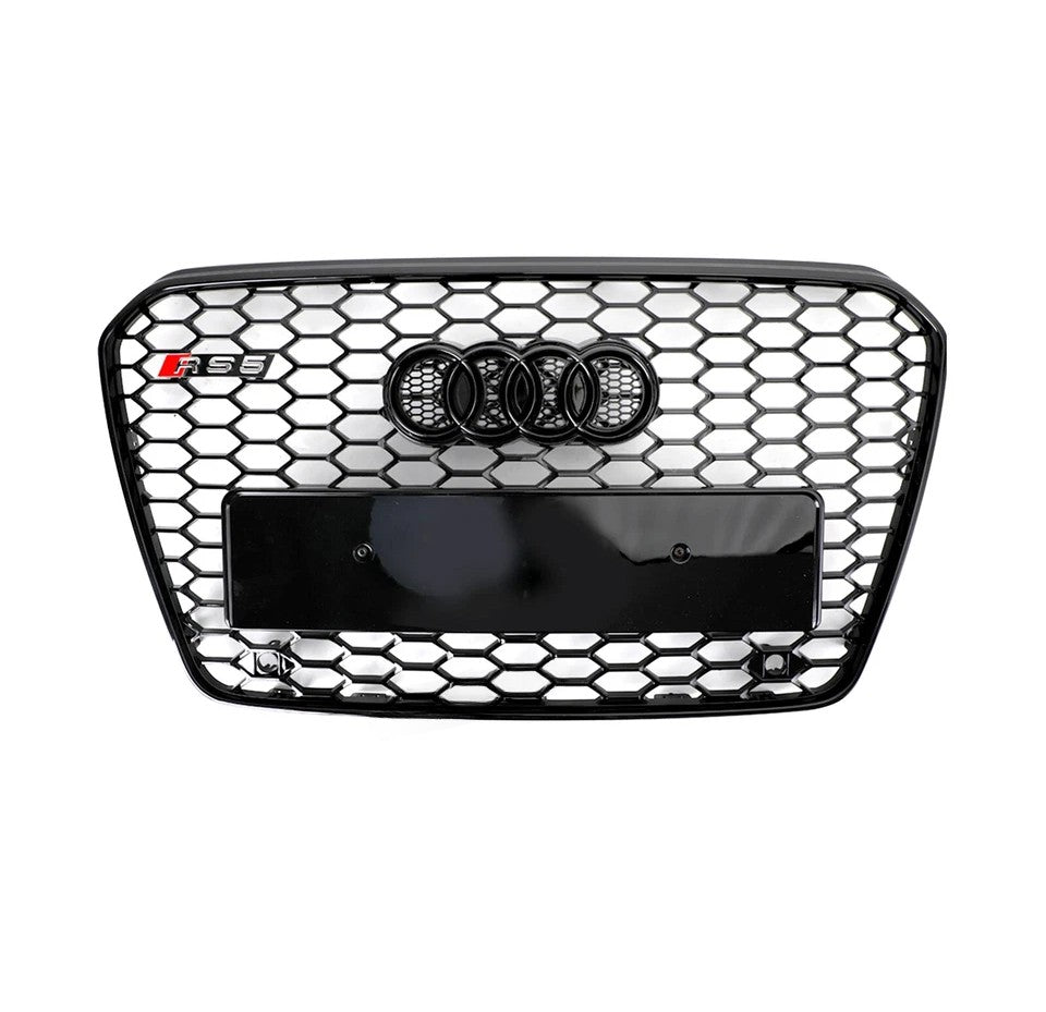 🔥ART.5709 GRIGLIA ANTERIORE RS5 NERA A NIDO D’APE PER AUDI A5/S5 2012–2016🔥