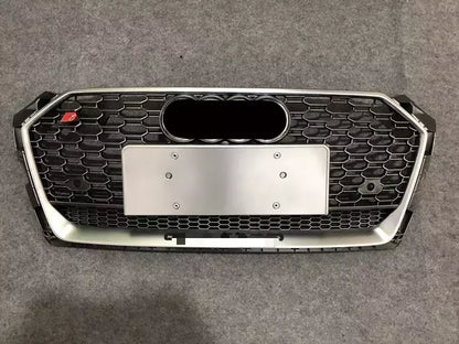 🔥ART.5724 GRIGLIA ANTERIORE RS5 A NIDO D’APE ARGENTO PER AUDI A5/S5 17–19🔥