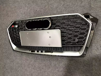 🔥ART.5724 GRIGLIA ANTERIORE RS5 A NIDO D’APE ARGENTO PER AUDI A5/S5 17–19🔥