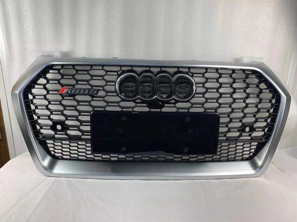 🔥ART.5726 GRIGLIA ANTERIORE RSQ5 A NIDO D’APE ARGENTO PER AUDI Q5/SQ5 18–20🔥