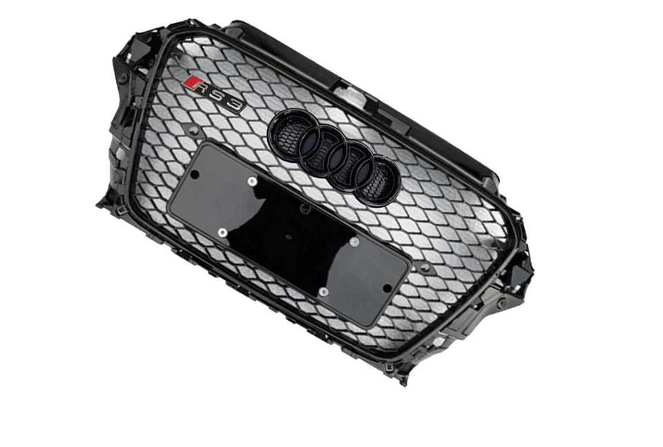 🔥ART.5760 GRIGLIA ANTERIORE RS3 A NIDO D’APE NERA PER AUDI A3 S-LINE 13–16🔥