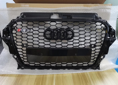 🔥ART.5760 GRIGLIA ANTERIORE RS3 A NIDO D’APE NERA PER AUDI A3 S-LINE 13–16🔥
