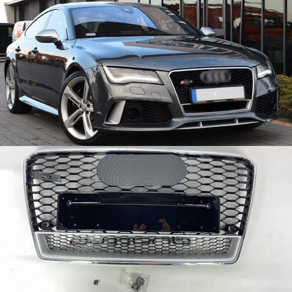 💕ART.5831 GRIGLIA CROMATA A NIDO D'APE ADATTA PER AUDI A7 4G 10-14 LOOK RS7💕