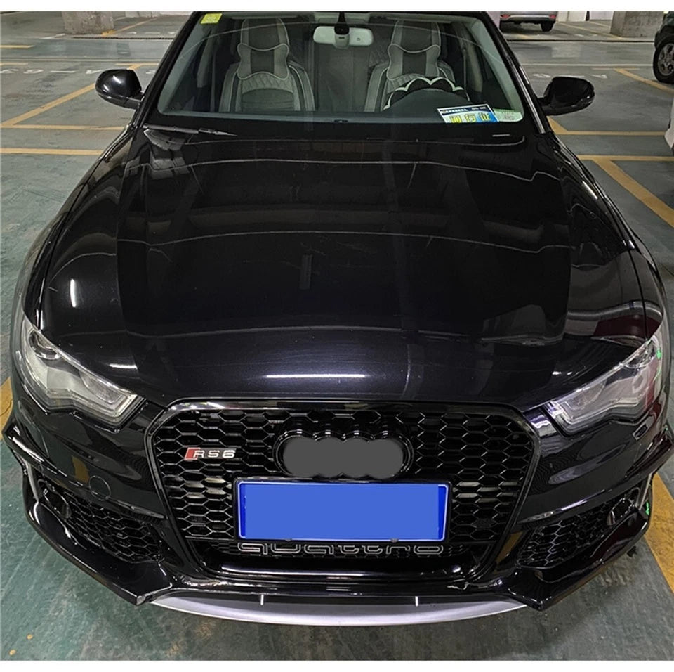 🔥ART.5867 GRIGLIA ANTERIORE RS NERA LUCIDA PER AUDI A6 C7 / S6 S-LINE 12–15🔥