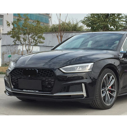 🔥ART.5976 GRIGLIA ANTERIORE NERO LUCIDO PER AUDI A5 B9 / S5 S-LINE 2016–2019🔥