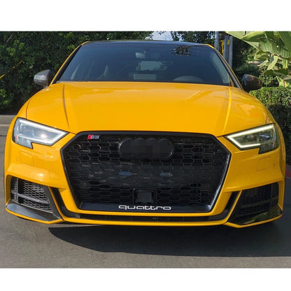 🔥ART.5996 GRIGLIA ANTERIORE NERO LUCIDO PER AUDI A3 8V2 / S3 S-LINE 2017–2020🔥