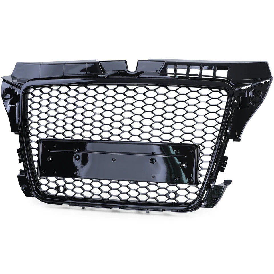🔥ART.6106 GRIGLIA ANTERIORE A NIDO D’APE NERO LUCIDO PER AUDI A3 8P 2008–2013🔥