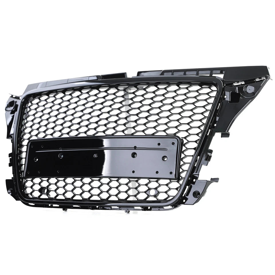 🔥ART.6106 GRIGLIA ANTERIORE A NIDO D’APE NERO LUCIDO PER AUDI A3 8P 2008–2013🔥