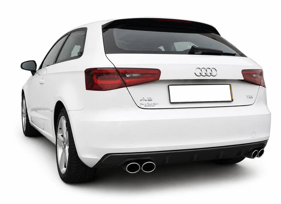 SOTTO PARAURTI AUDI A3 8V SEDAN 2012 AL 2015 DIFFUSORE LOOK S3 NERO LUCIDO