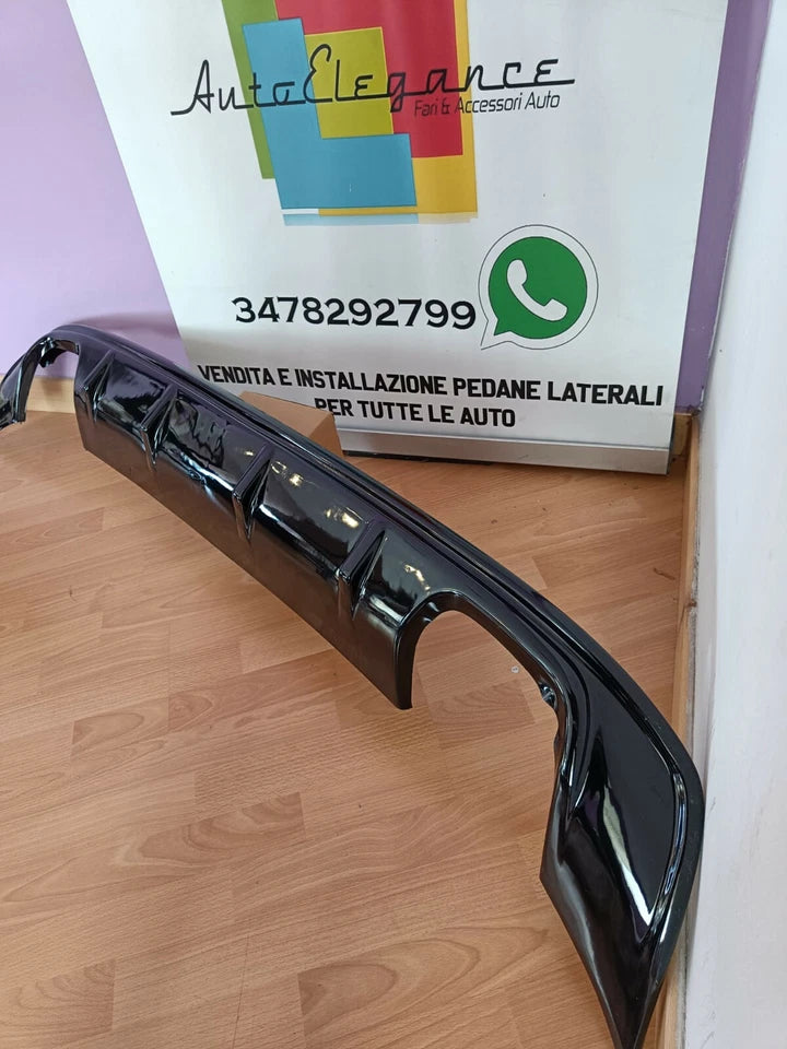 SOTTO PARAURTI AUDI A3 8V SEDAN 2012 AL 2015 DIFFUSORE LOOK S3 NERO LUCIDO