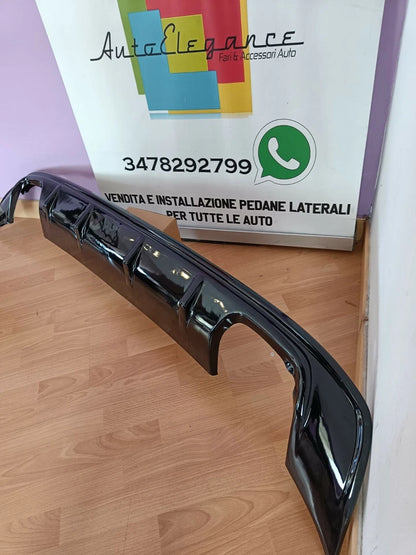 SOTTO PARAURTI AUDI A3 8V SEDAN 2012 AL 2015 DIFFUSORE LOOK S3 NERO LUCIDO
