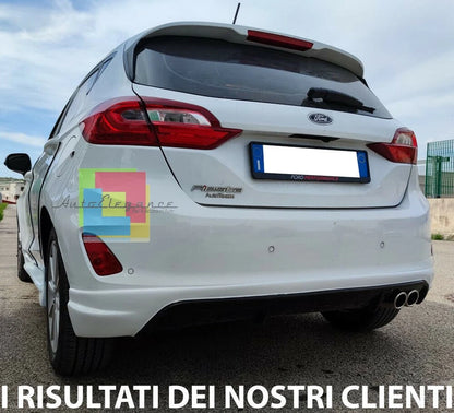 FORD FIESTA MK8 VIII 2017+ SOTTO PARAURTI ST DESIGN DIFFUSORE ABS DOPPIO SCARICO