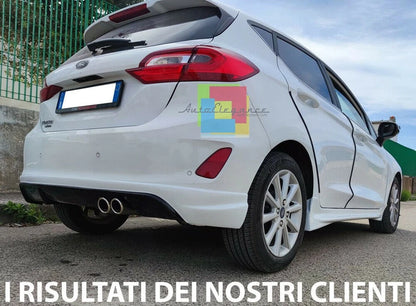 FORD FIESTA MK8 VIII 2017+ SOTTO PARAURTI ST DESIGN DIFFUSORE ABS DOPPIO SCARICO