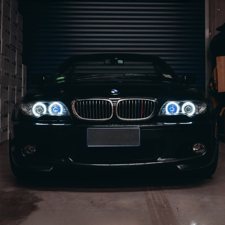 💫ART.7206 FARI "ANGEL EYES" CCFL NERI adatto per BMW E46 Coupe 2003-2006💫