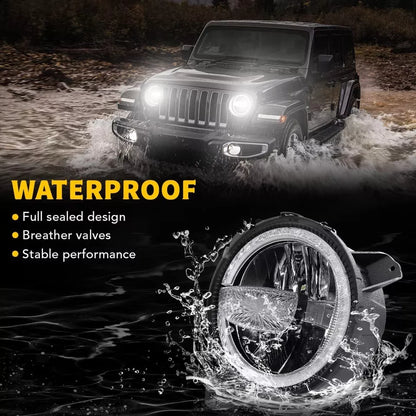 🔥Coppia Fari LED 9" – Jeep Wrangler JL / Jeep Gladiator JT🔥