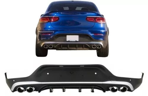 Diffusore per Mercedes GLC Coupe Facelift C253 20+ GLC43 look punte argento-most