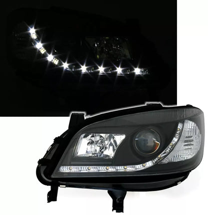 ⭐Pair of LED Headlights DRL Look for Opel ZAFIRA A 1999-2005 Daylight Black⭐