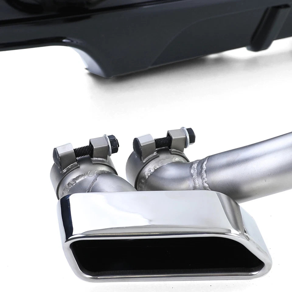 💫Convertitore di Scarico V8 Lucido + Terminale Duplex –Adatto per BMW Serie 5💫