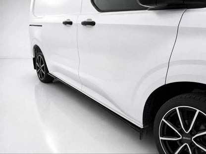 👉Gonne Laterali per Ford Transit Custom L1 MK2 VW T7 Sottoporta Nero Lucido👈