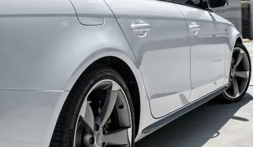 ⭐0475 MINIGONNE LATERALI PER AUDI A4 8K AVANT BERLINA SLINE ABS NERO LUCIDO⭐