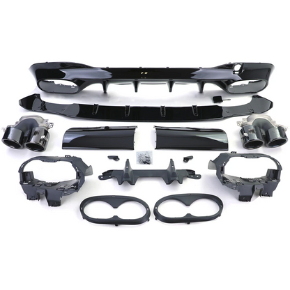 💕Diffusore Posteriore Sport con Terminali di Scarico Nero per Mercedes CLA 💕