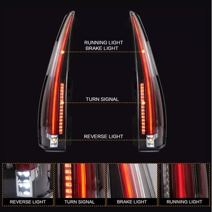 ⭐ART.2882 Fanali Posteriori a LED Full Smoked – Cadillac Escalade / ESV ⭐