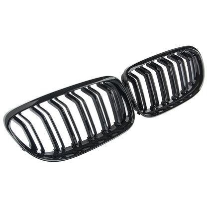 💕 Griglia Anteriore Adatto per BMW Serie 3 E90 E91 LCI 08-12 Nero Lucido 💕