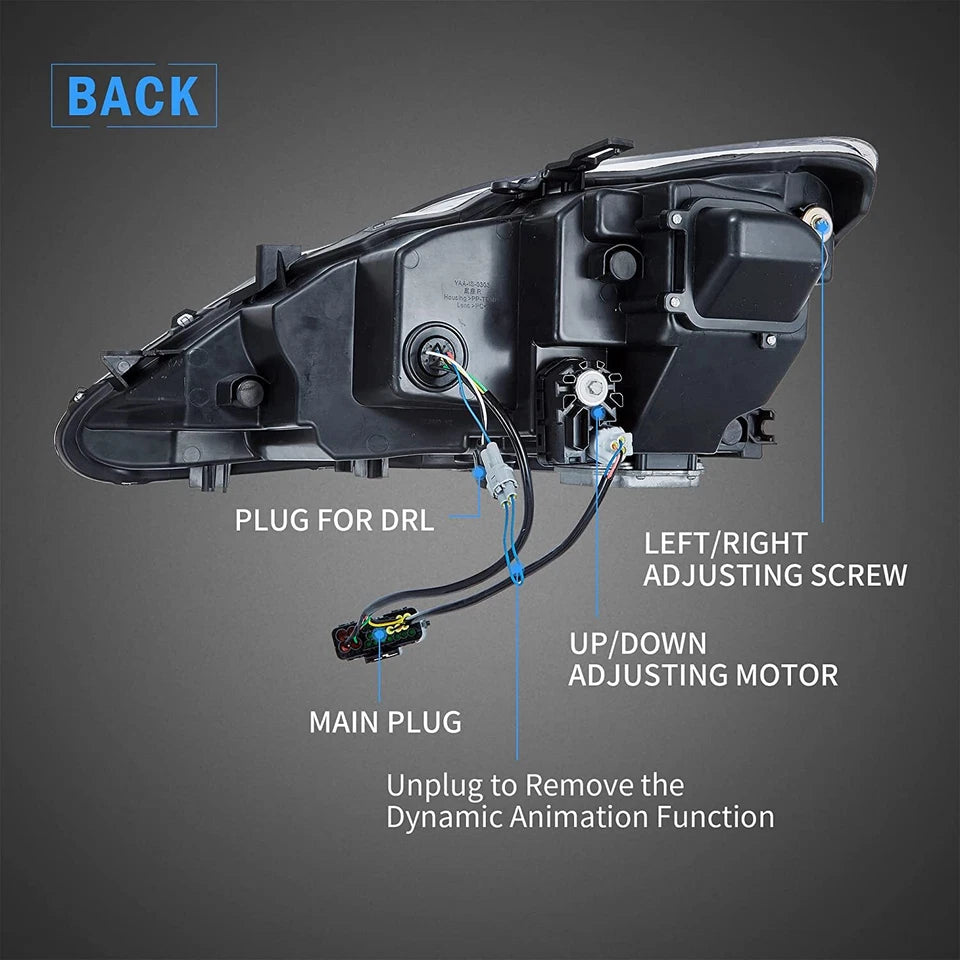 🔥ART.2832 Proiettori Fari LED con DRL per Lexus IS250 / IS350 / ISF(2006–2013🔥