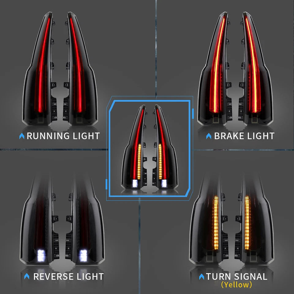 🔥ART.2840 Fanali Posteriori a LED Fumé per GMC Yukon / Cadillac Escalade 🔥