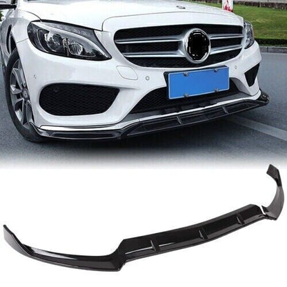 🌞SPLITTER ANTERIORE ADATTO PER MERCEDES C CLASSE W205 NERO LUCIDO🌞