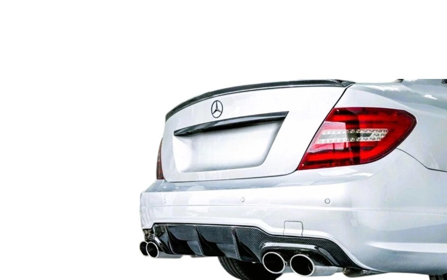 💕 Diffusore Posteriore Nero Lucido per Mercedes C63 AMG W204 2011–2015 💕