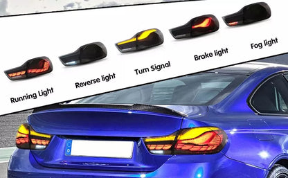 🔥ART.2844 Luci Posteriori VLAND LED GTS Fumé per BMW Serie 4 / M4 (2014–2020)🔥