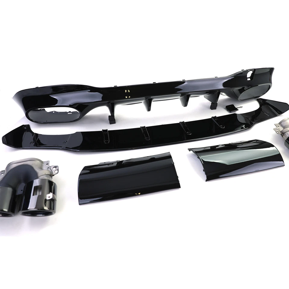 💕Diffusore Posteriore Sport con Terminali di Scarico Nero per Mercedes CLA 💕