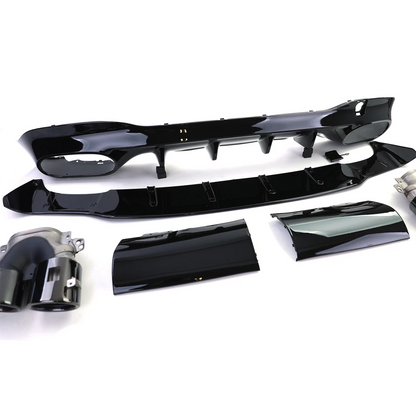 💕Diffusore Posteriore Sport con Terminali di Scarico Nero per Mercedes CLA 💕