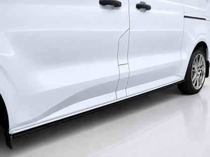👉Gonne Laterali per Ford Transit Custom L2 MK2 2023+ Sottoporta Nero Lucido👈