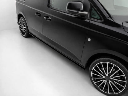 👉Gonne Laterali per Volkswagen Caddy MK5 2021+ Sottoporta Nero Lucido👈