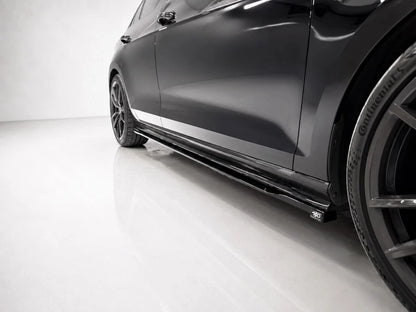 👉GONNE LATERALI ESTENSIONI PER VW GOLF MK7 FL R /R-LINE ABS NERO LUCIDO👈