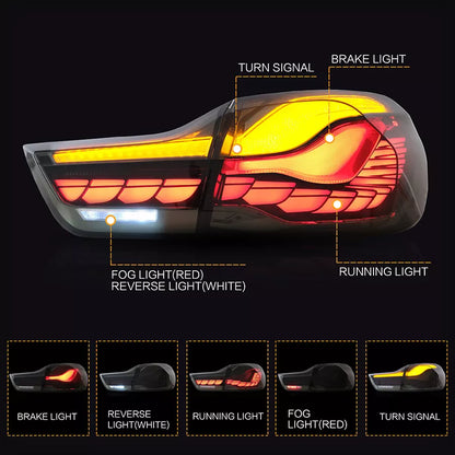 🔥ART.2844 Luci Posteriori VLAND LED GTS Fumé per BMW Serie 4 / M4 (2014–2020)🔥
